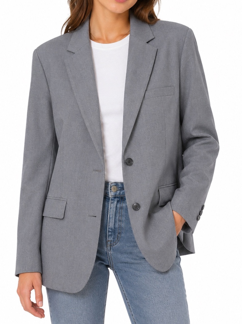 Mode of One Women’s Gray Tailored Blazer Jacket NWT Size Medium